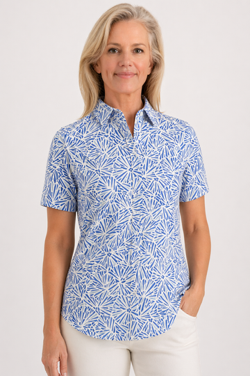 Petite Short Sleeve Print/ Crystal Light 79A