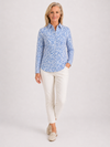 Long Sleeve Print Polo/ Crystal Light 79A