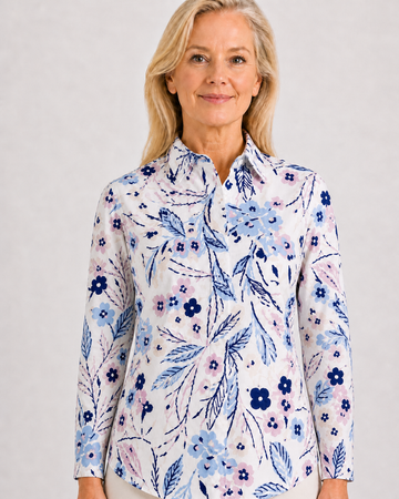 Long Sleeve Print Polo/ Splash Zone 80A