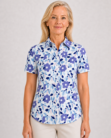 Short Sleeve Print Polo/ Paradise 80B