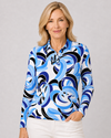 Long Sleeve Print Polo/ Arch Way 80C