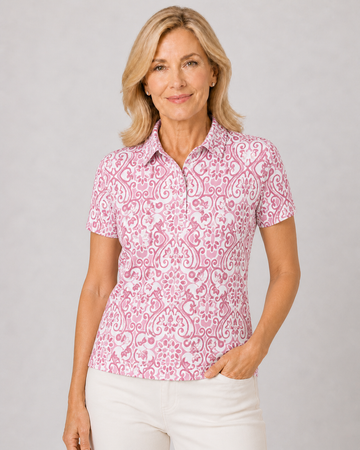 Petite Short Sleeve Print/ Crazy Eights 81C