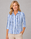 Three Quarter Sleeve Print Polo/ Bamboo You 81A