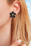 Gold Accent Floral Earrings