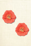 Gold Accent Floral Earrings