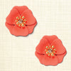 Gold Accent Floral Earrings