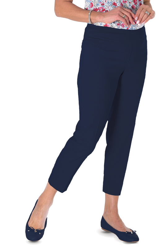 Comfort Stretch Ankle Pant | Navy E76 - Leonlevin