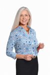 Three Quarter Sleeve Print Polo/ Graduation Day 83B