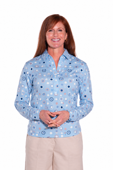 Long Sleeve Print Polo/ Graduation Day 83B