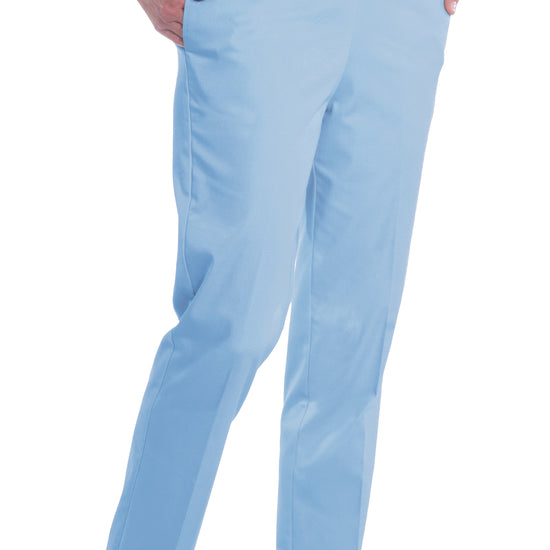 PETITE Stretch Twill Full Elastic Pant | Wedgewood 20P - Leonlevin