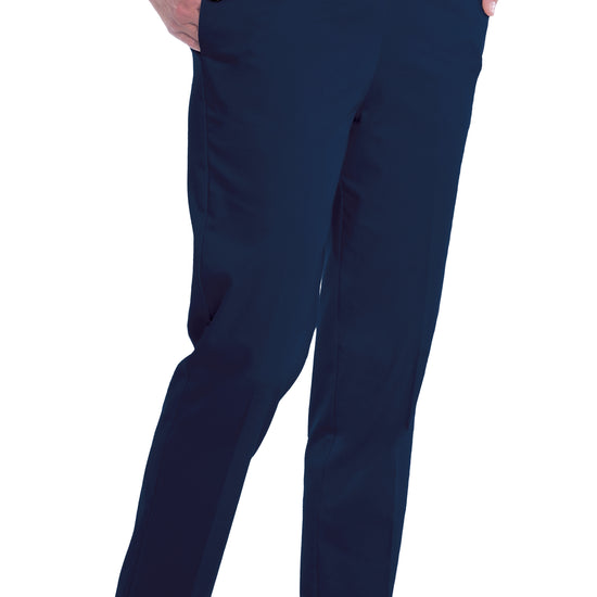 PETITE Stretch Twill Full Elastic Pant | Navy E76 - Leonlevin