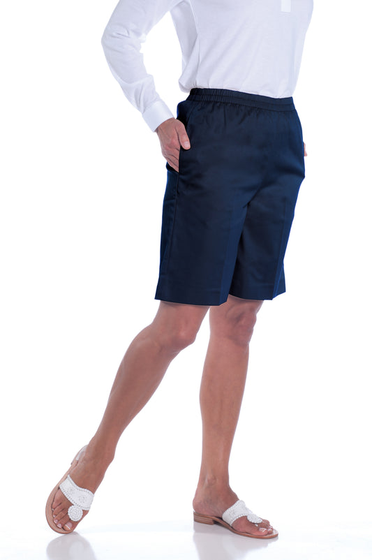 Stretch Twill Walking Short | Navy E76 - Leonlevin