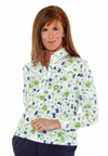 Long Sleeve Print Polo | Full Moon 84C