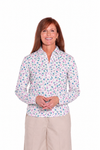Long Sleeve Print Polo | Road Trip 84E