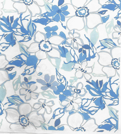 Long Sleeve Print Polo/ Garden Delight 81D