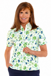 Short Sleeve Print Polo | Full Moon 84C
