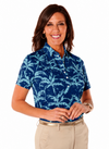 Short Sleeve Print Polo | Swaying Palms 85B