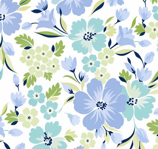 Long Sleeve Print Polo | Sea Holly 86C