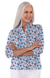 Three Quarter Sleeve Print Polo/ Summer Walk 82D