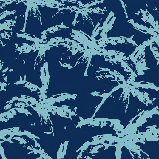 Three Quarter Sleeve Print Polo | Swaying Palms 85B