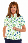 Short Sleeve Print Polo | Full Moon 84C