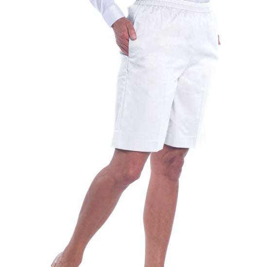Stretch Twill Walking Short | White 000 - Leonlevin