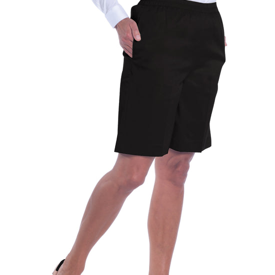 Stretch Twill Walking Short | Black 090 - Leonlevin