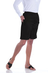 Stretch Twill Walking Short | Black 090 - Leonlevin