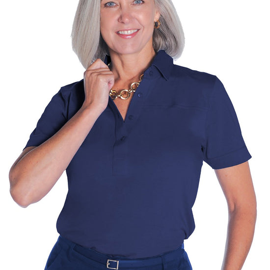 Short Sleeve Button down Solid Polo  103BFM</br>Ink_E76 - Leonlevin