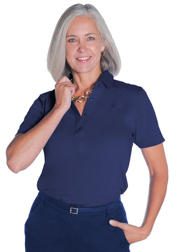 Short Sleeve Button down Solid Polo  103BFM</br>Ink_E76 - Leonlevin
