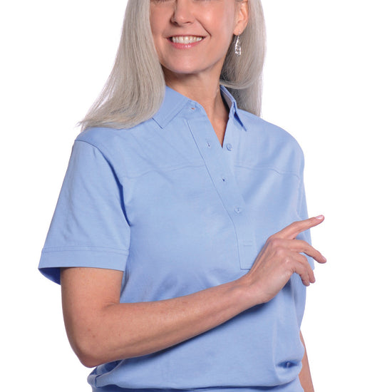 Banded Bottom Solid Polo</br> Wedgewood 20P - Leonlevin