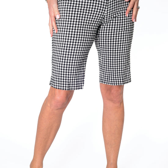 Walking Short with Comfort Stretch | Classic Gingham 50J - Leonlevin