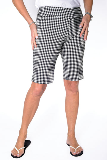 Walking Short with Comfort Stretch | Classic Gingham 50J - Leonlevin