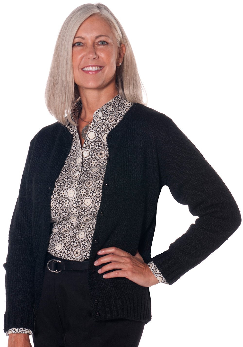 America's Favorite Cardigan Black 090 - Leonlevin