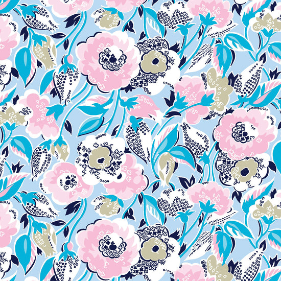 Three Quarter Sleeve Print Polo | Belle Flower 53D - Leonlevin