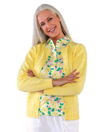 Long Sleeve Print Polo | Suncatcher 54D