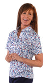 Short Sleeve Print Polo | Spin Off 56C - Leonlevin