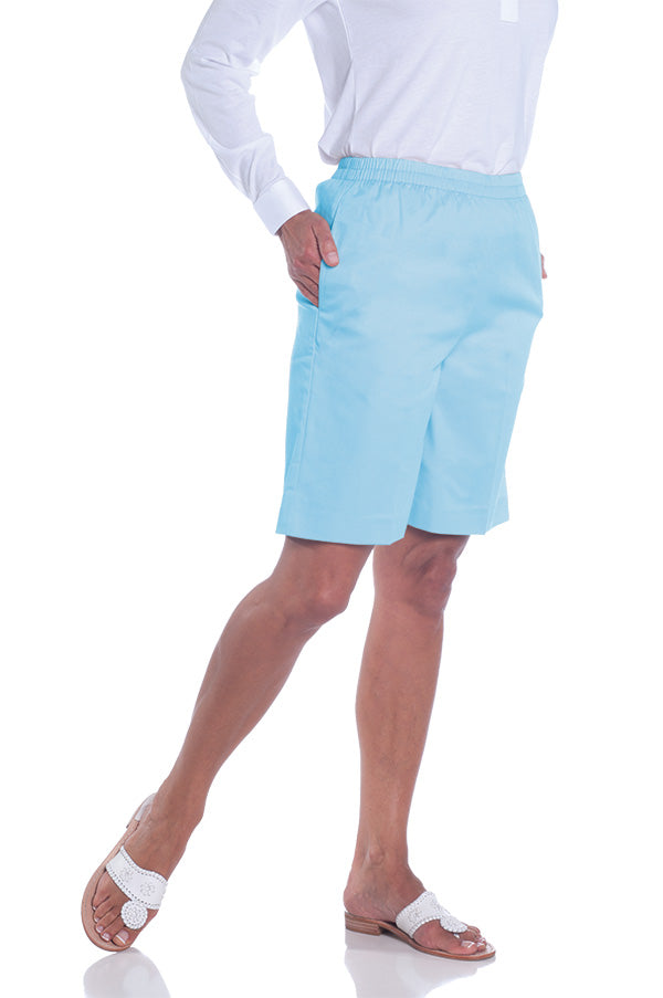 Stretch Twill Walking Short | Bluebell 755 - Leonlevin