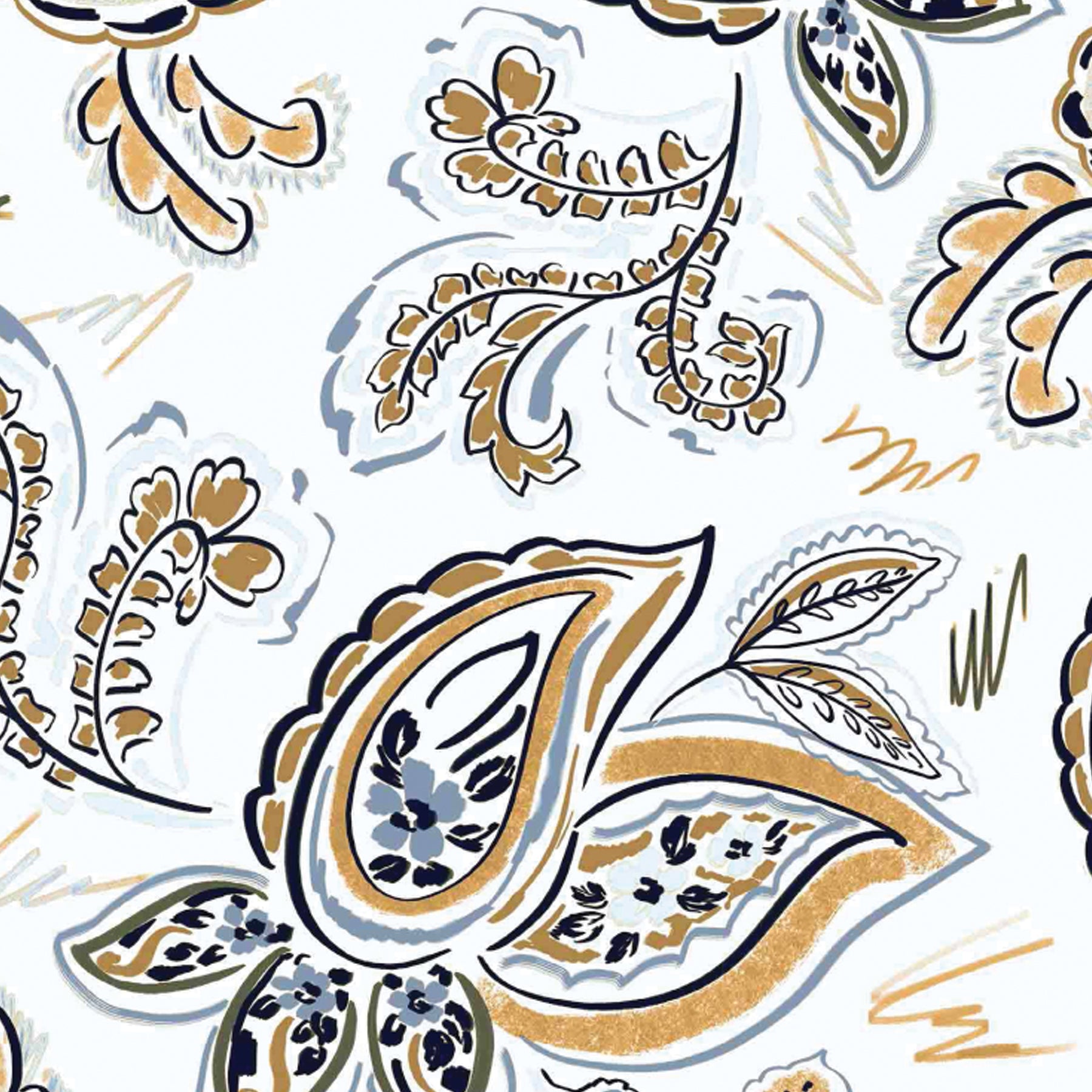 Q-Skirt Print | Brown Sugar Paisley CW3 - Leonlevin