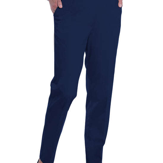 Petite Stretch Twill Flat Front Pant | Ink E76 - Leonlevin