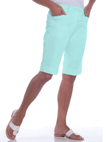 L-Pocket Bermuda Shorts | Aqua Glass 612 - Leonlevin